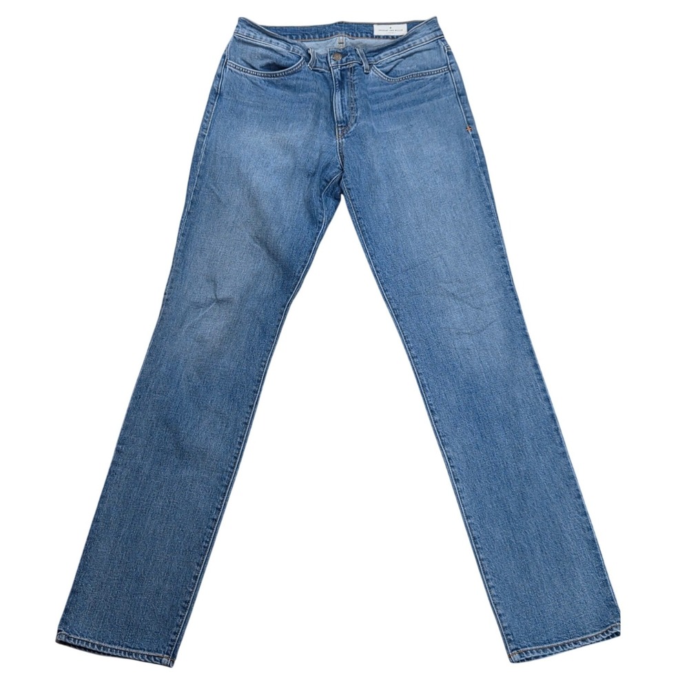 Imogene + Willie Imogene Slim Straight Leg Jeans Midrise Cotton Blue Denim 29